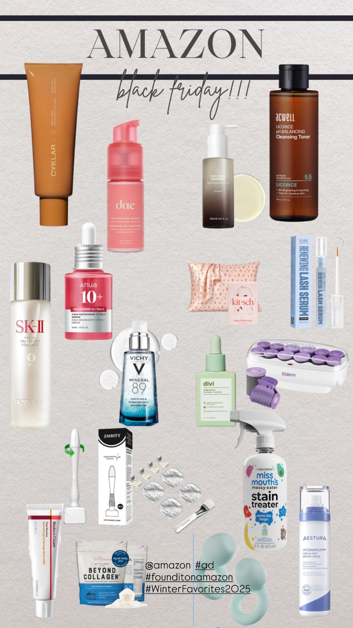 Amazon Black Friday day!!! so many amazing sales right now! These are my holy Grail, repeat purchases. Just some of them!😅😅


@amazon #ad #founditonamazon
#WinterFavorites2025

#LTKGiftGuide #LTKBeauty #LTKSaleAlert