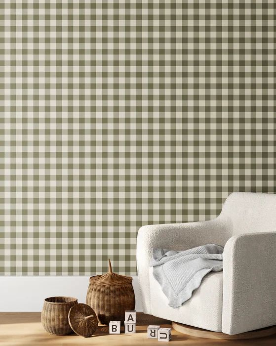 Oakes Gingham Wallpaper | McGee & Co.