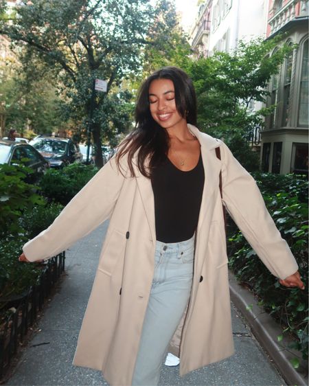 Fall outfit, fall outfits, fall outfit idea, fall outfit ideas, fall outfit inspo, NYC, nyc outfit inspo, nyc outfit ideas, nyc fall outfit ideas, nyc fall outfit inspo, outfit ideas, outfit inspo, outfit idea, ootd, double breasted coat, double breasted jacket, trench coat, 90s inspired, 90s style, New York style, nyc style, Abercrombie jeans, 

#LTKstyletip #LTKGiftGuide #LTKSeasonal