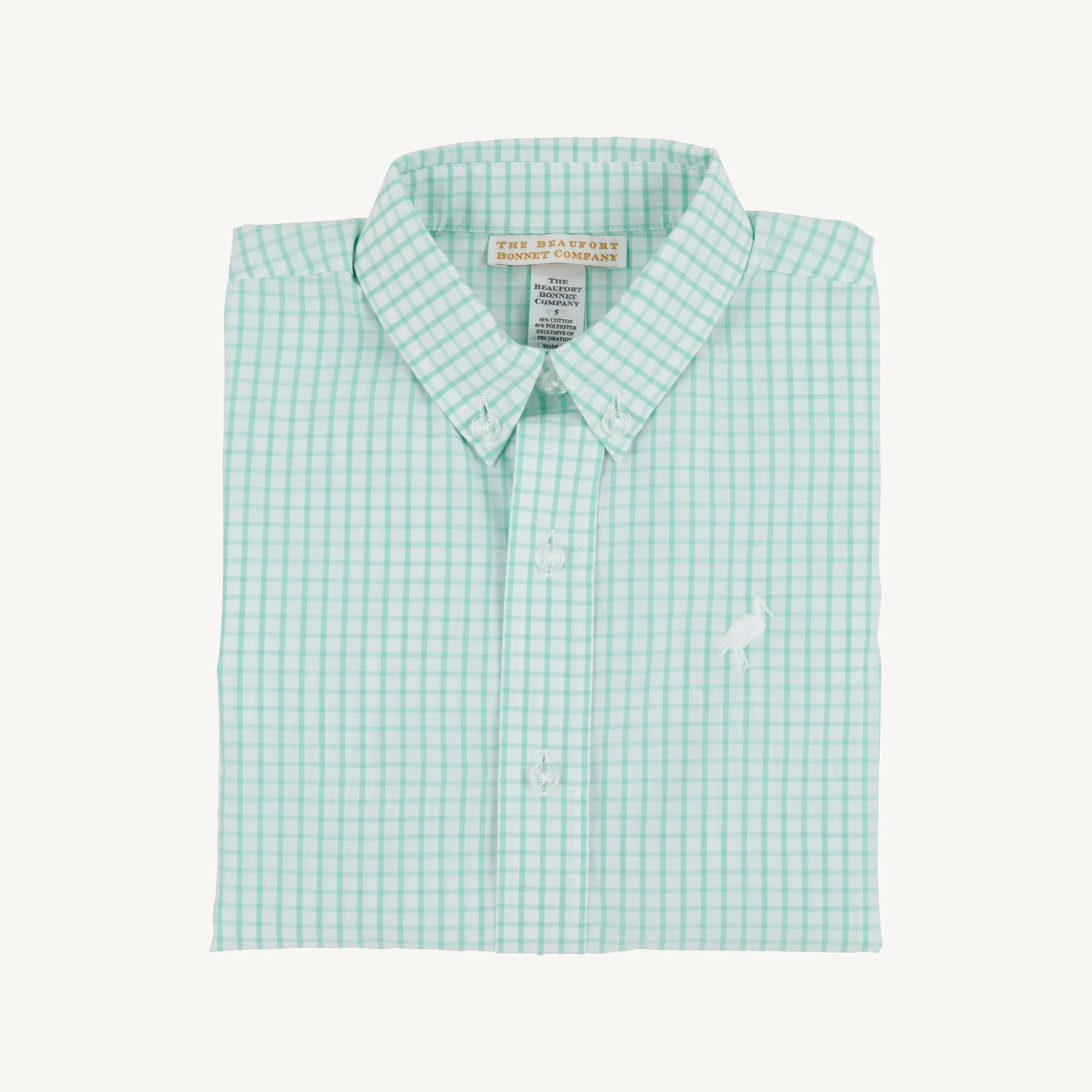 Dean's List Dress Shirt - Turks Teal Windowpane Boys Shirt | Worth Avenue White | The Beaufort Bonnet Company