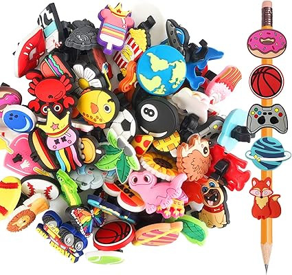 60 Pcs Cute Pencil Topper Decoration, Different Pencil Clip Designs, Suitable for School Prize, C... | Amazon (US)