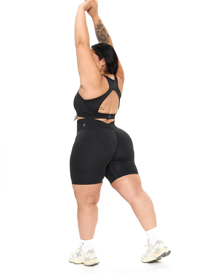 Vida Seamless Short - Charcoal | Buffbunny