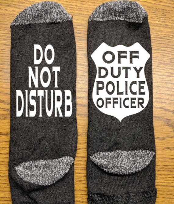 Do Not Disturb off Duty Police Officer Socks Christmas | Etsy | Etsy (US)