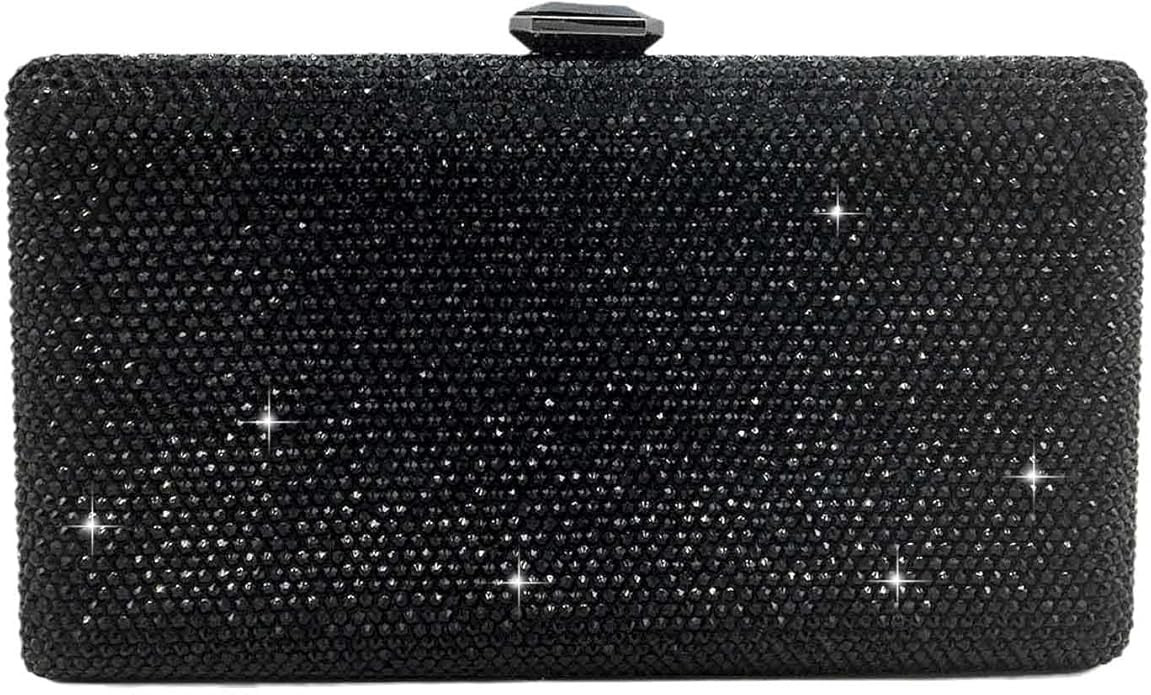 Boutique De FGG Crystal Evening Bags for Women Formal Party Box Clutch Wedding Rhinestone Handbag... | Amazon (US)
