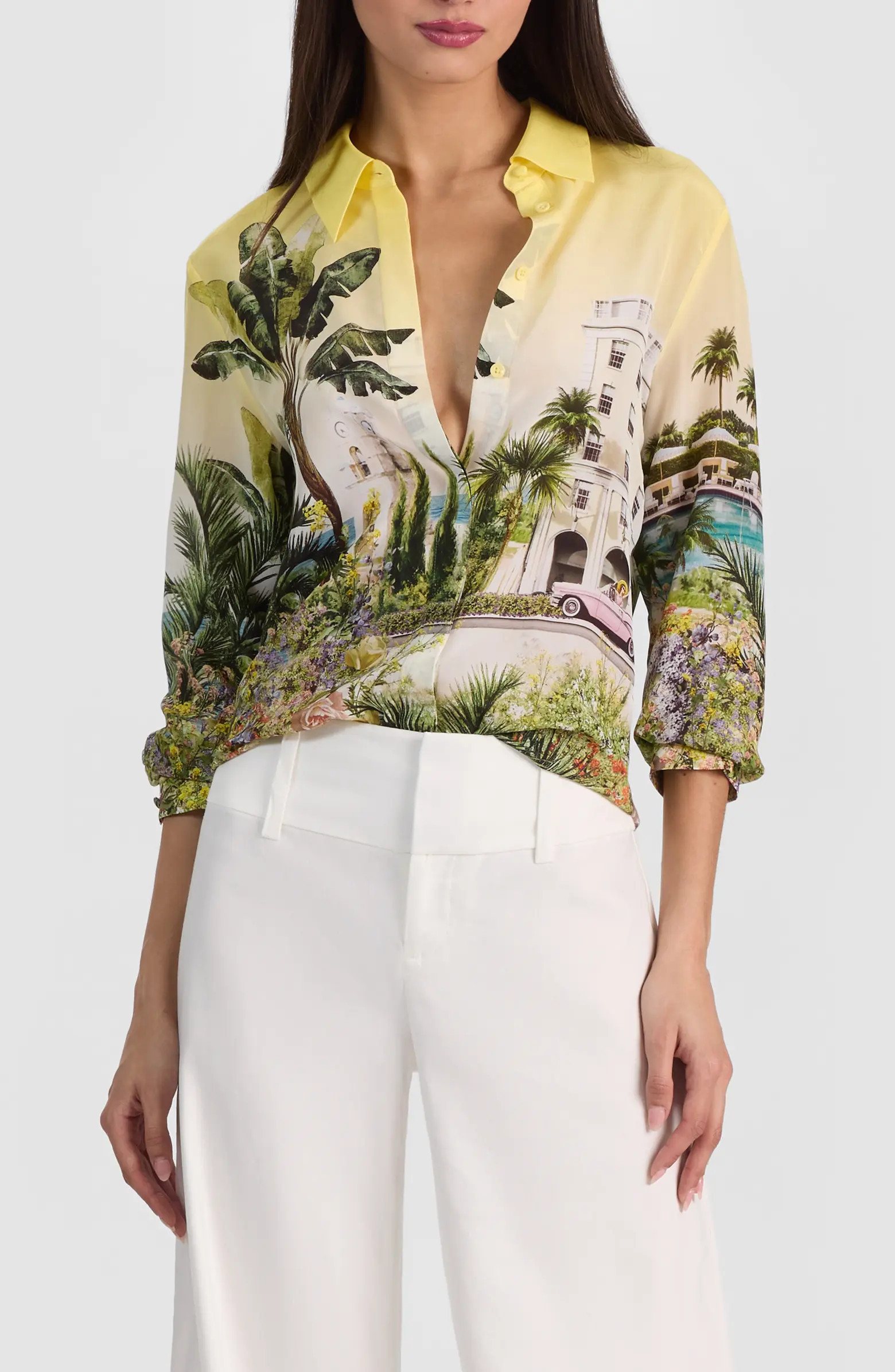Willa Print Silk Button-Up Shirt | Nordstrom