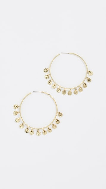 Hammered Disc Hoop Earrings | Shopbop