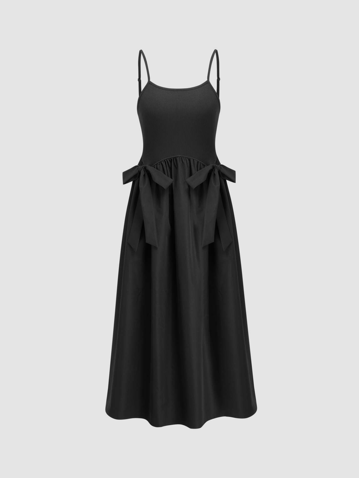 Jersey Collarless Bowknot Cami Maxi Dress | Cider