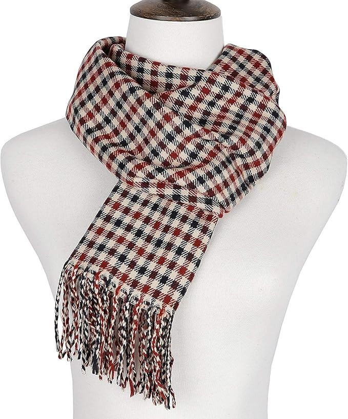 Runtlly Men's Winter Scarf Soft Classic Cashmere Feel Scarves Unisex | Amazon (US)