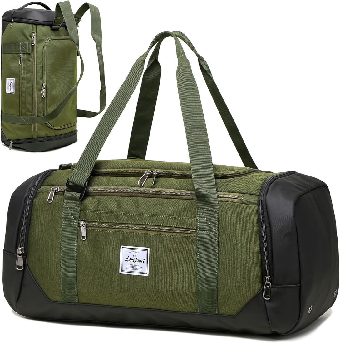 Laripwit Travel Duffle Bag for men 40L Medium Sports Gym Bag with Wet Pocket & Shoes Compartment ... | Amazon (US)