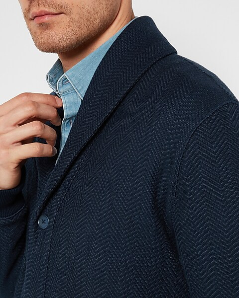 Herringbone Cardigan Sweatshirt | Express