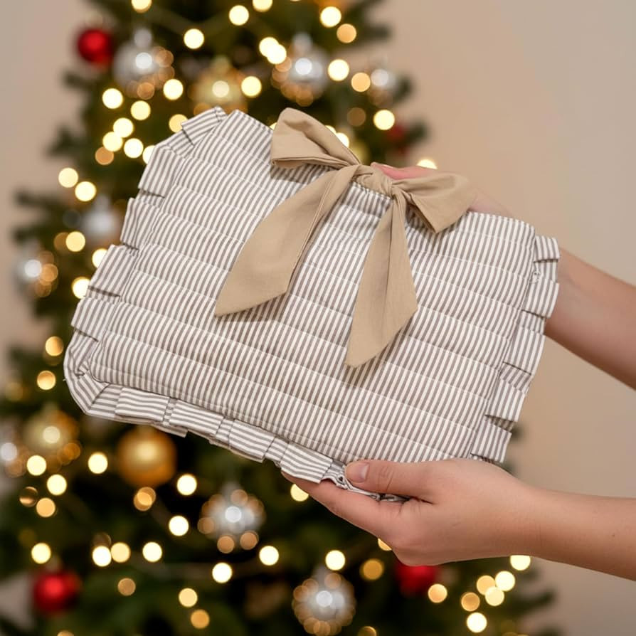 Honoson Quilted Bow Bible Sleeve Book Cover Case Padded Protector Washable Bible Bag Pouch Christ... | Amazon (US)