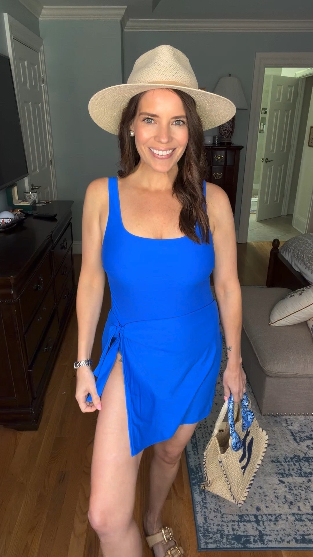 Blue Swim Cover-Up Dress + Straw Accessories 🌊💙


This bright blue swim cover-up dress is giving coastal chic in the best way 🐚💙 Such a flattering fit with the side tie detail and perfect for throwing on over a swimsuit for beach or pool days! Paired it with a classic straw hat, woven tote, and comfy buckle sandals for an easy, elevated summer look ☀️

Everything is lightweight, effortless, and perfect for vacation or everyday summer errands by the water!

beach outfit ideas, blue cover up dress, affordable swim cover up, coastal style outfit, straw hat outfit, woven beach bag, summer sandals outfit, vacation outfit ideas, resort wear look 💙✨

#LTKSwim #LTKOver40 #LTKmomlife

#LTKSwim #LTKOver40 #LTKmomlife