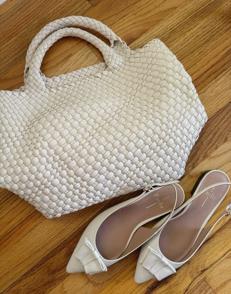 Spring bag and flats 🥿 Loving this neutral tote and shoe pair that go with everything 💼 

#LTKover40 #LTKSeasonal #LTKitbag