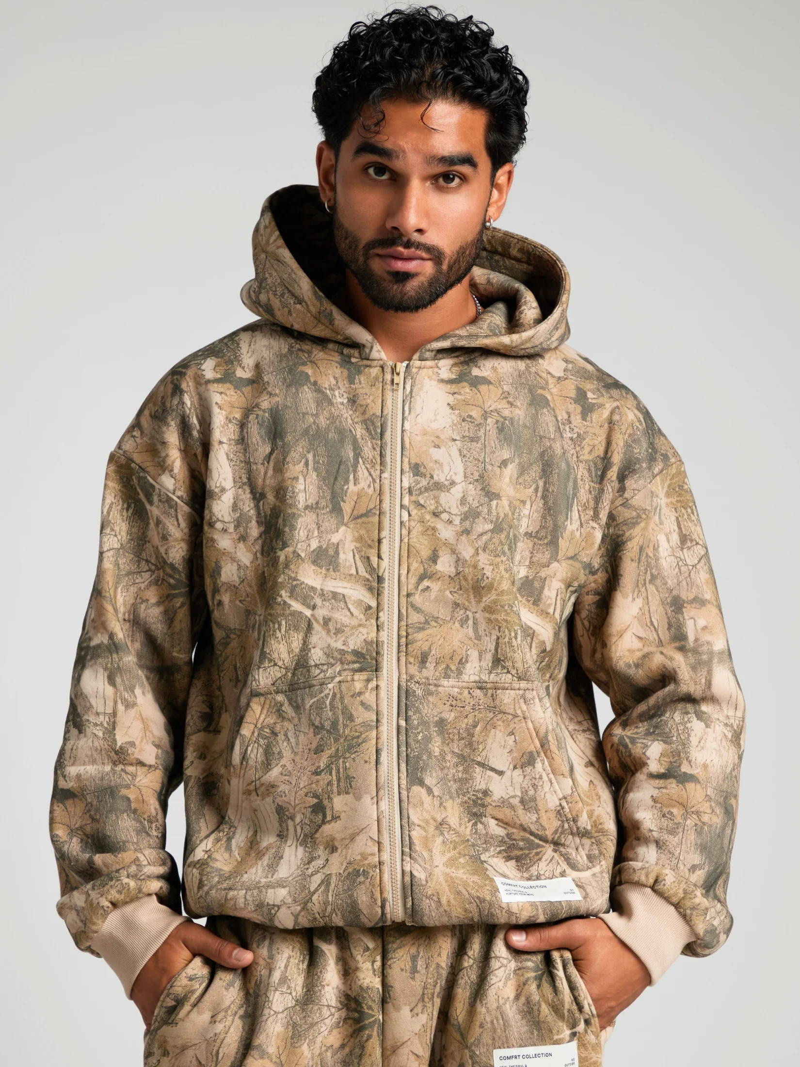Comfrt Camo Zip Hoodie | High Sierra | Oversized | S | Small | Comfrt