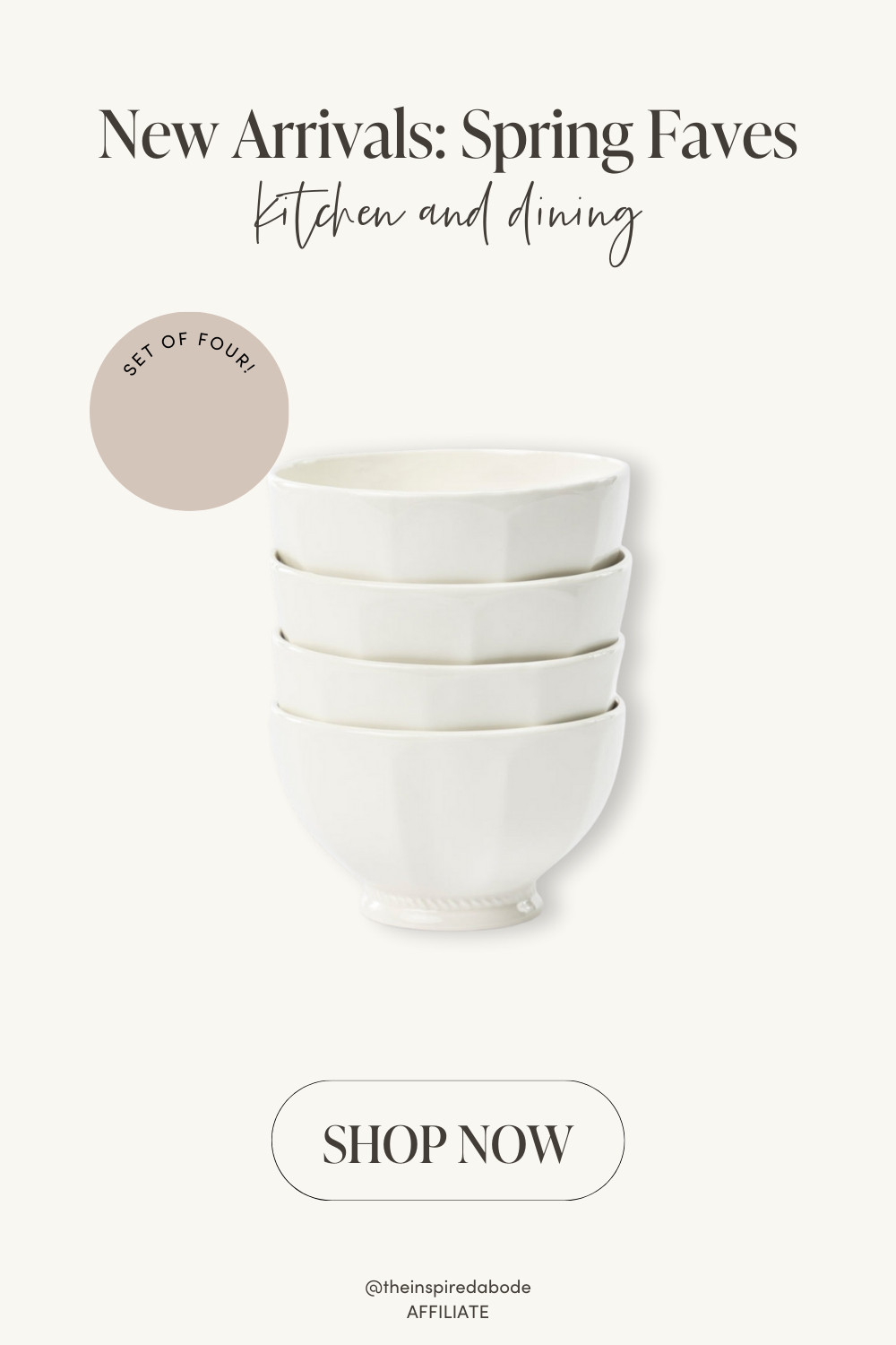 A timeless bowl set perfect for everything from breakfast to cozy dinners at home. The classic shape and neutral finish make these easy to use daily while still feeling special enough for guests. A spring tabletop staple you’ll reach for constantly – or a great gift idea! 

 #LTKfoodie #LTKSeasonal #LTKHome