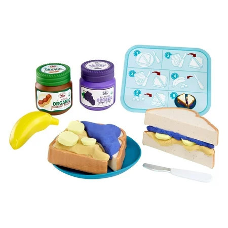 Little Tikes Creative Chef Peanut Butter & Jelly Kit with Make-It Mix Play Sand, 10 Accessories, Realistic Pretend Play Sandwich Maker, Boys, Girls, Ages 3+ | Walmart (US)