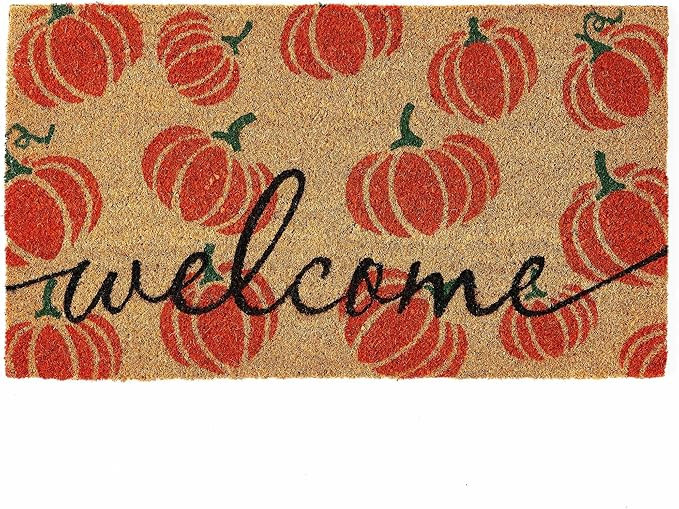 KANKUN Halloween Coco Coir Door Mat with Heavy Duty Backing, Welcome Doormat (17" x 30"), Doormat... | Amazon (US)