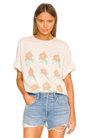 Girl Dangerous Rose Leaves Repeat Tee in Antique White from Revolve.com | Revolve Clothing (Global)