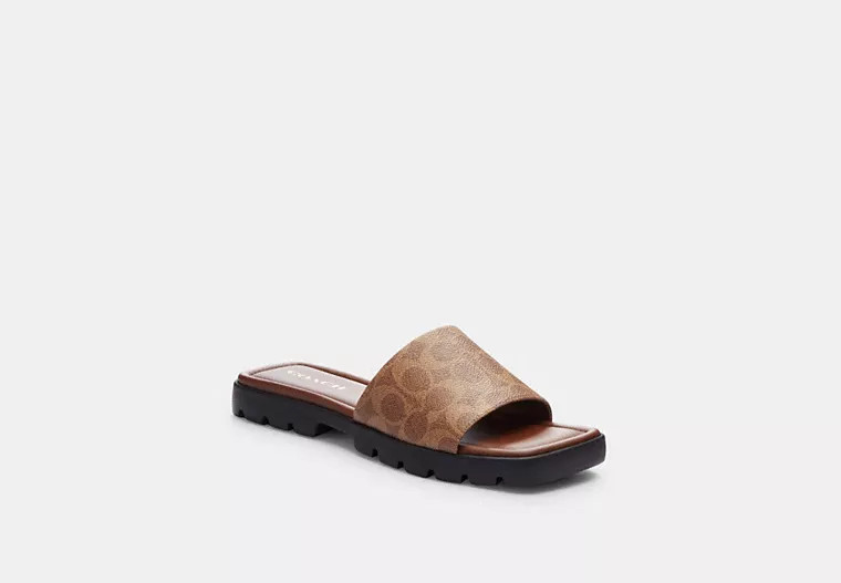 Florence Sandal In Signature Canvas | Coach (UK)