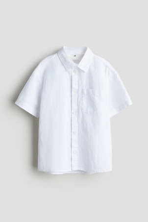 Linen-blend Shirt - Light blue - Kids | H&M US | H&M (US + CA)