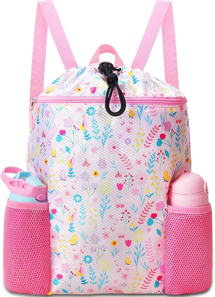 RHCPFOVR Drawstring Backpack for Kids - Swim Bags for Girls Beach Swimming Pool Lightweight Draw ... | Amazon (US)