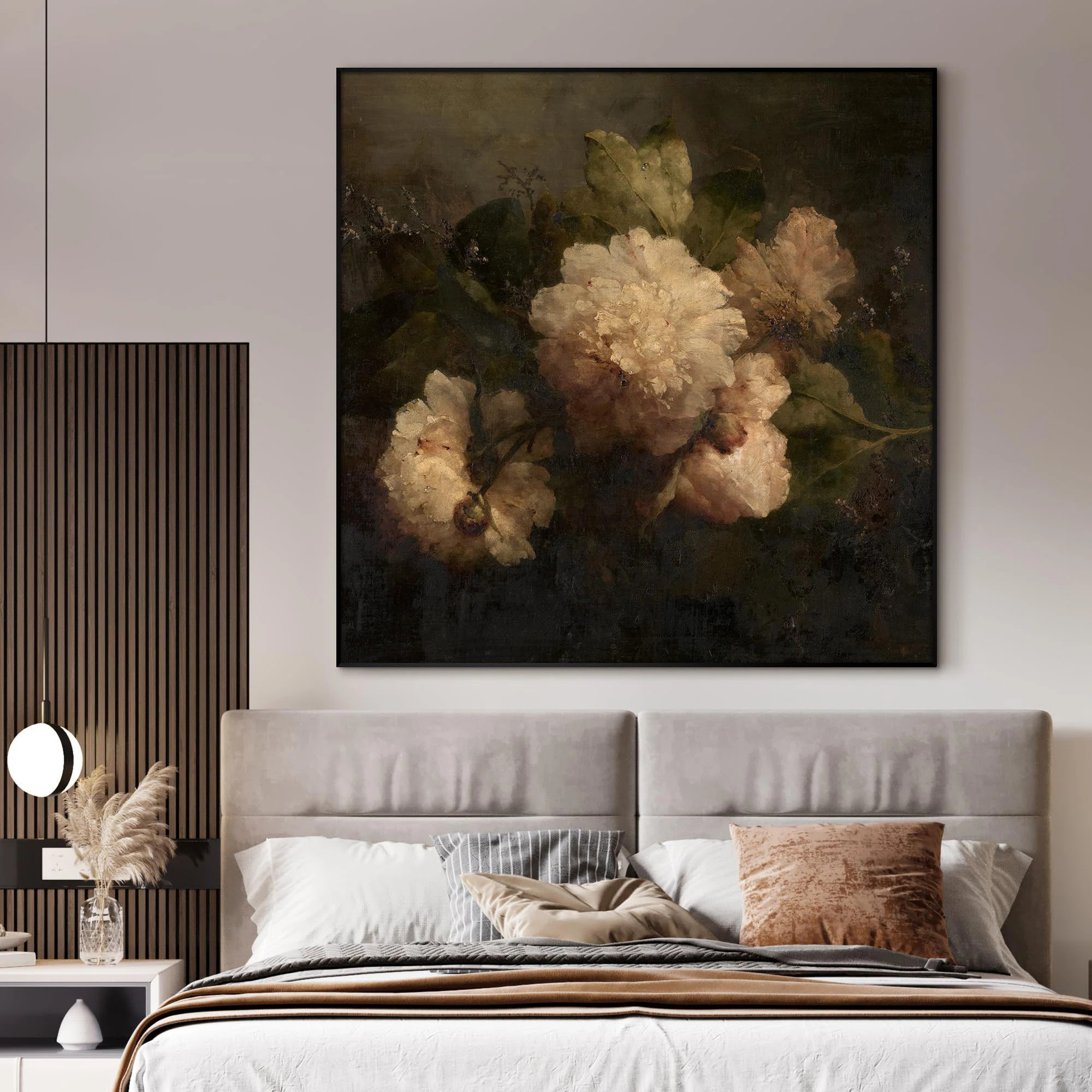 Vintage Floral Still Life Classic Botanical Flowers Extra Large Framed Wall Art Print Decor | Wayfair North America