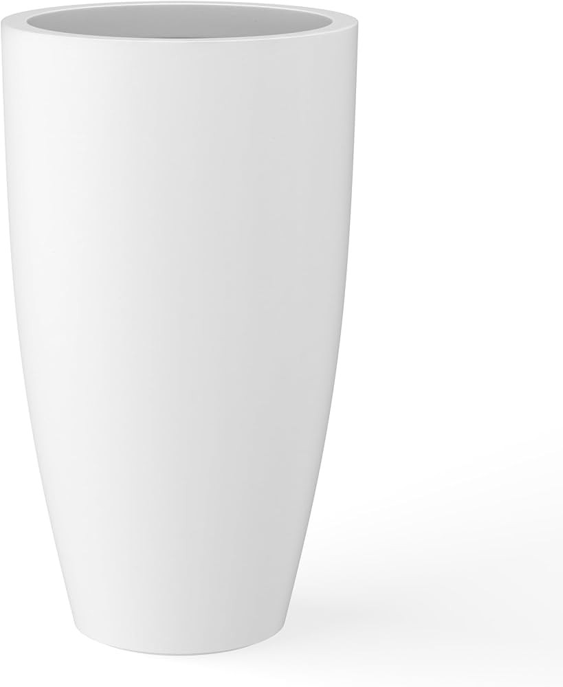 Kante 23.6" H Pure White Finish Concrete Tall Planters Large Outdoor Indoor Decorative Plant Pots... | Amazon (US)