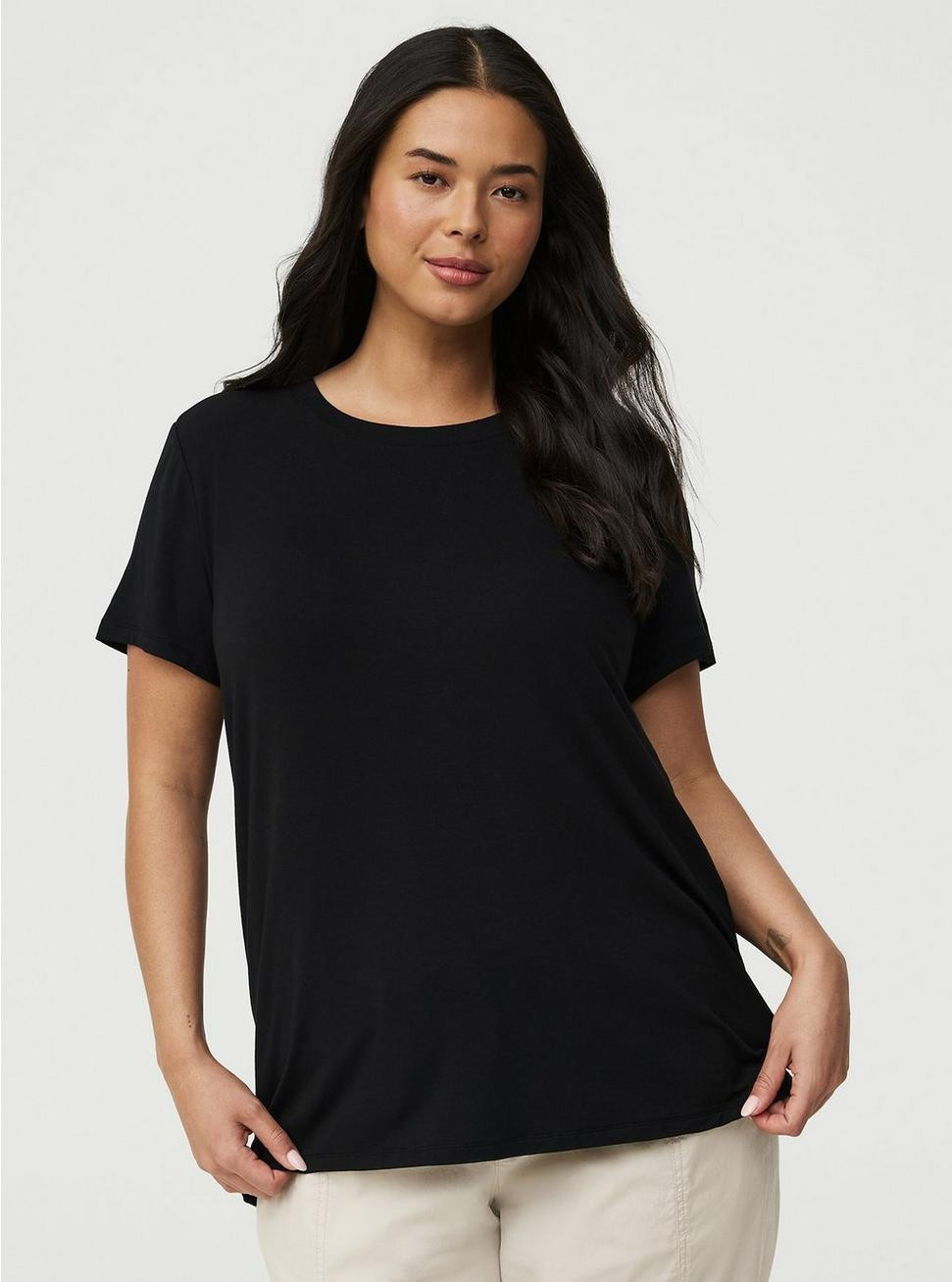 Perfect Super Soft Crew Neck Tee | Torrid (US & Canada)