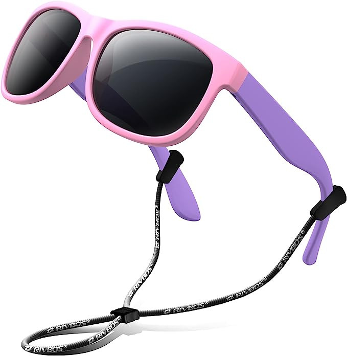 RIVBOS Kids Sunglasses with Strap Polarized UV Protection Flexible Rubber Shades for Boys Girls R... | Amazon (US)