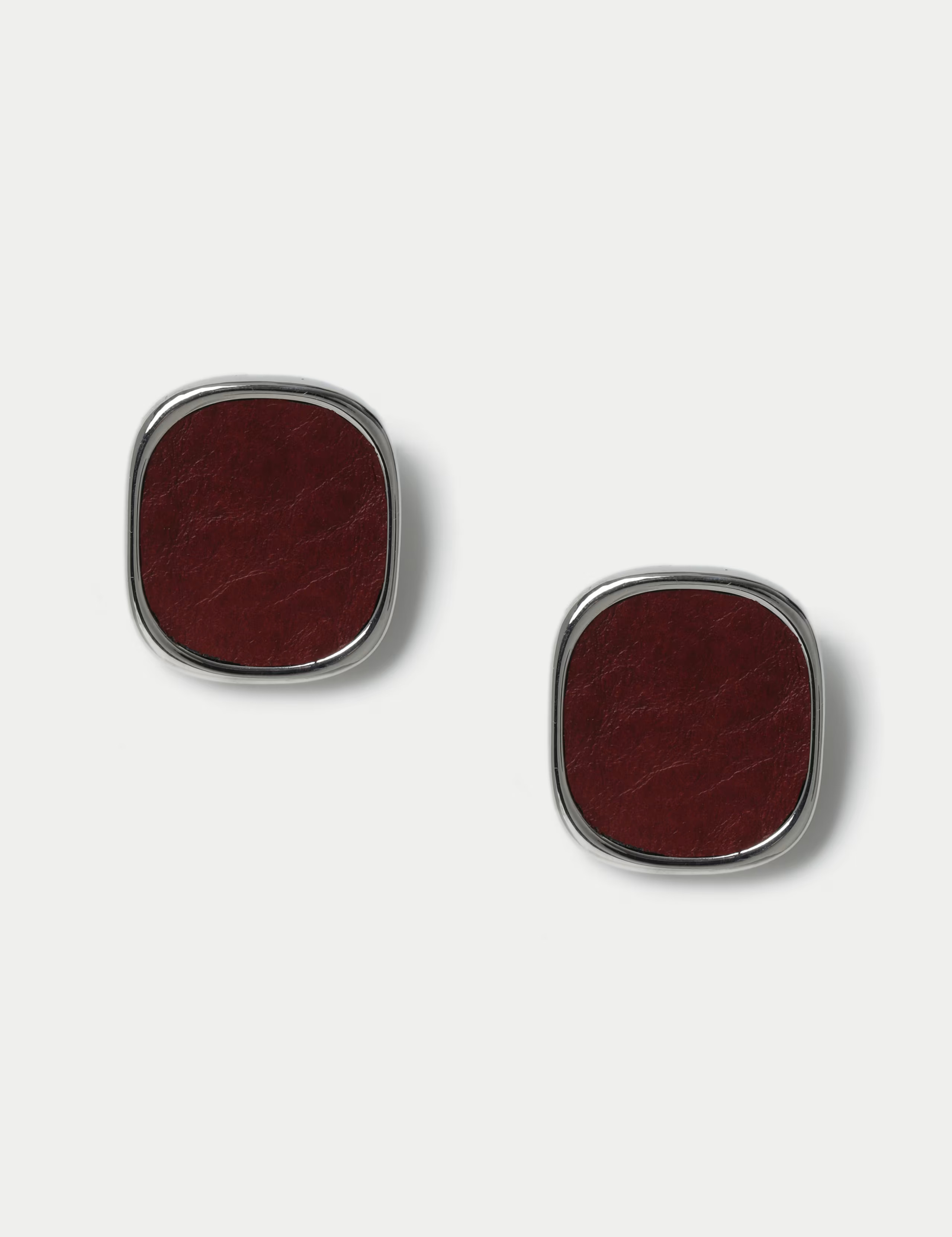 Oversized Square Faux Leather Inlay Earrings | Marks & Spencer (UK)