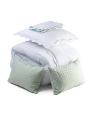 Embroidered Scallop Edge Comforter Set | Marshalls