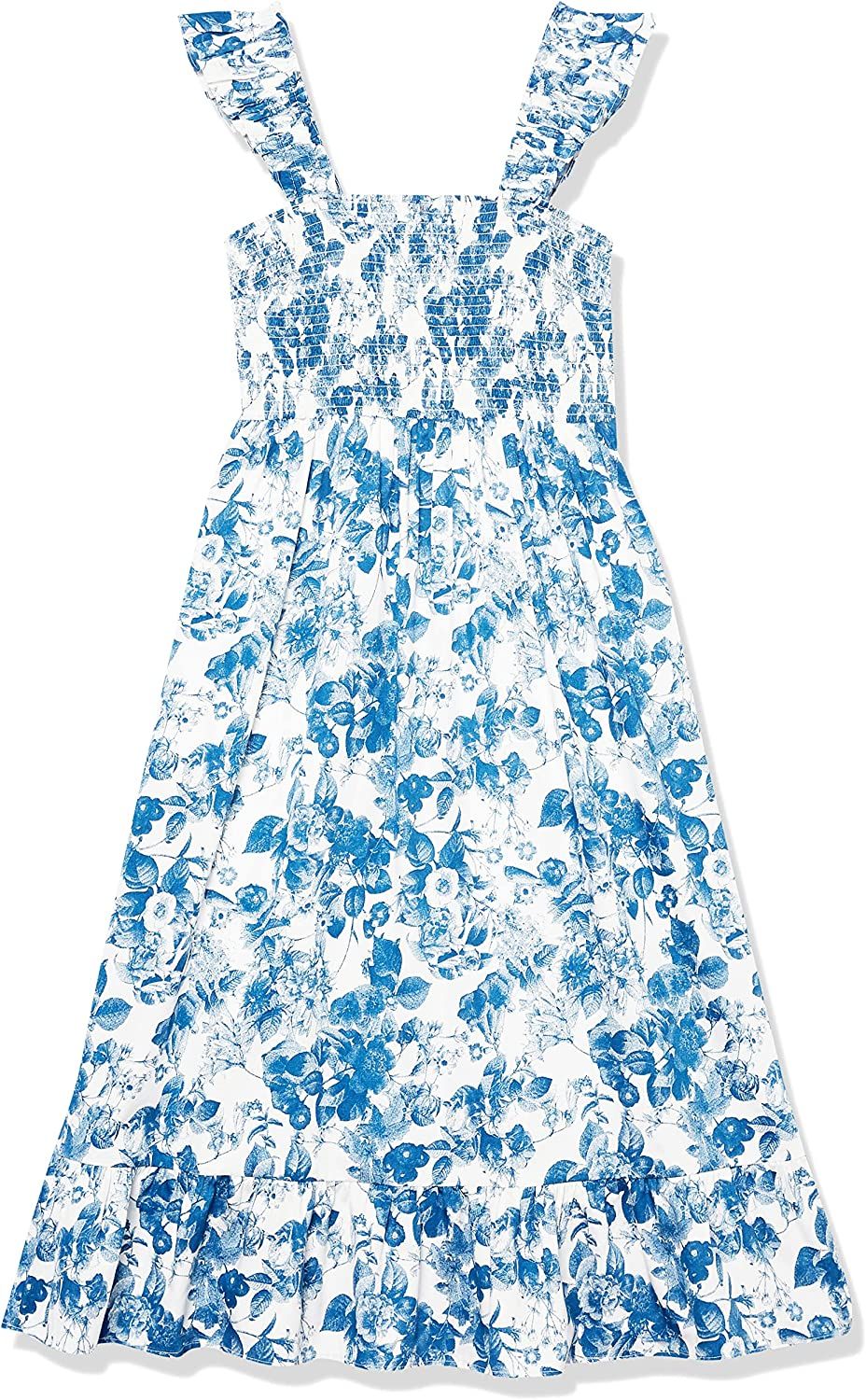 The Drop Women's Kimi Ruffled Shoulder Smocked Midi Dress | Amazon (US)