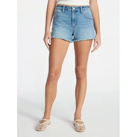 No Boundaries Mid-Rise Denim Shorts, 3" Inseam, Women's 00-20 | Walmart (US)