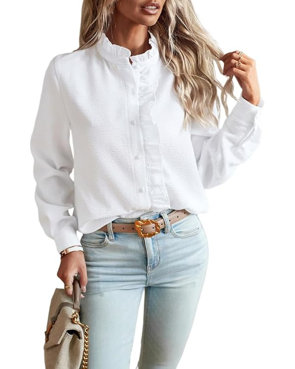 Button Down Shirt, Striped, Long Sleeve | Amazon (US)