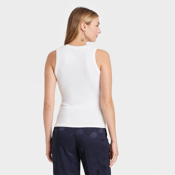 Women&#39;s Slim Fit Tank Top - A New Day&#8482; White XS | Target