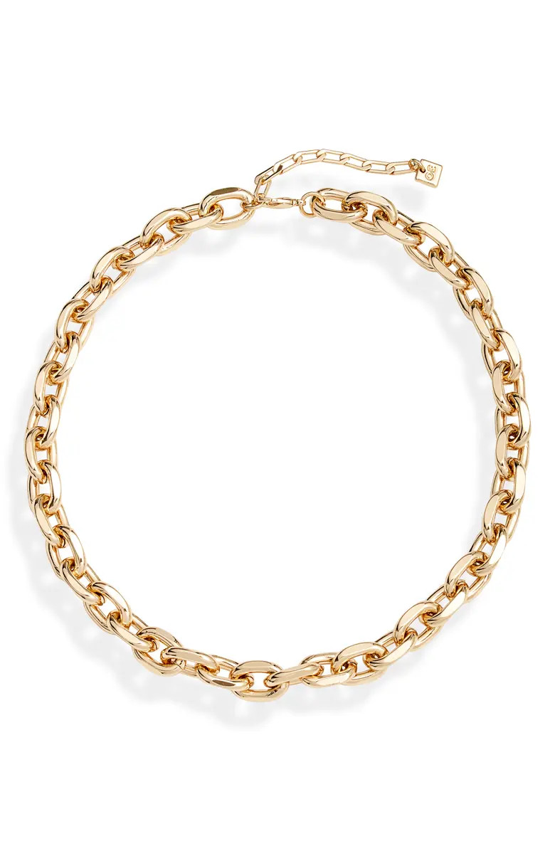 Open Edit Faceted Chain Link Necklace | Nordstrom | Nordstrom