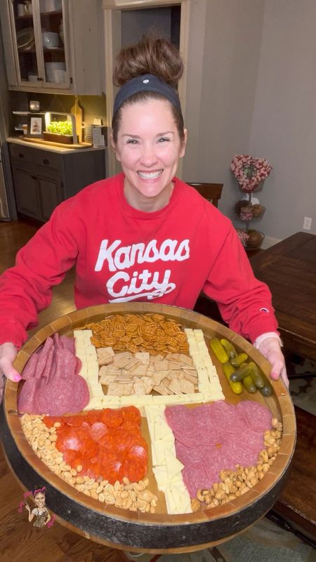 Such a fun football charcuterie board to put together for #SuperBowl 

Let’s go Chiefs! ❤️🏈💛

Perfect for any #CrazyBusyMama entertaining! 

#LTKVideo #LTKfamily #LTKover40