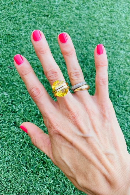 Ring love 💖 the yellow one is magnetic and can be wore separately on two different fingers or together like in picture. It’s currently 50% off and inside it says “ignite your dreams” 🫶🏼 If buying on nordstrom, make sure they price match!!! 😉 

#LTKFind #LTKsalealert #LTKwedding