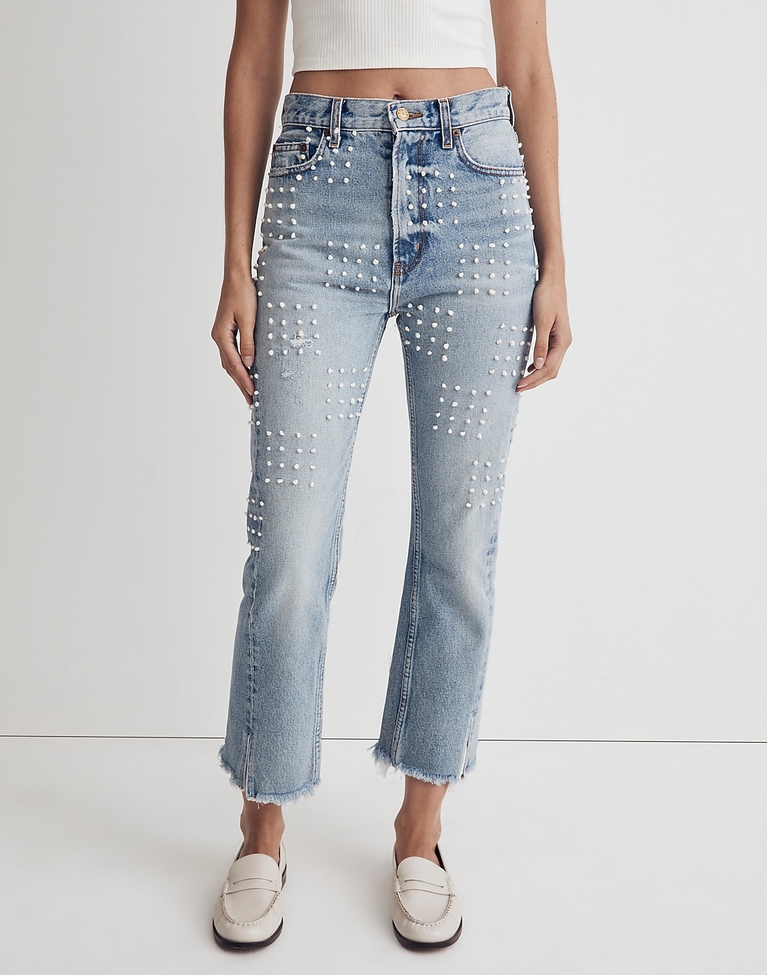 B Sides™ Embroidered Stowe Jeans | Madewell