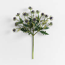 Faux Blue Sea Holly Stem 27" + Reviews | Crate & Barrel | Crate & Barrel