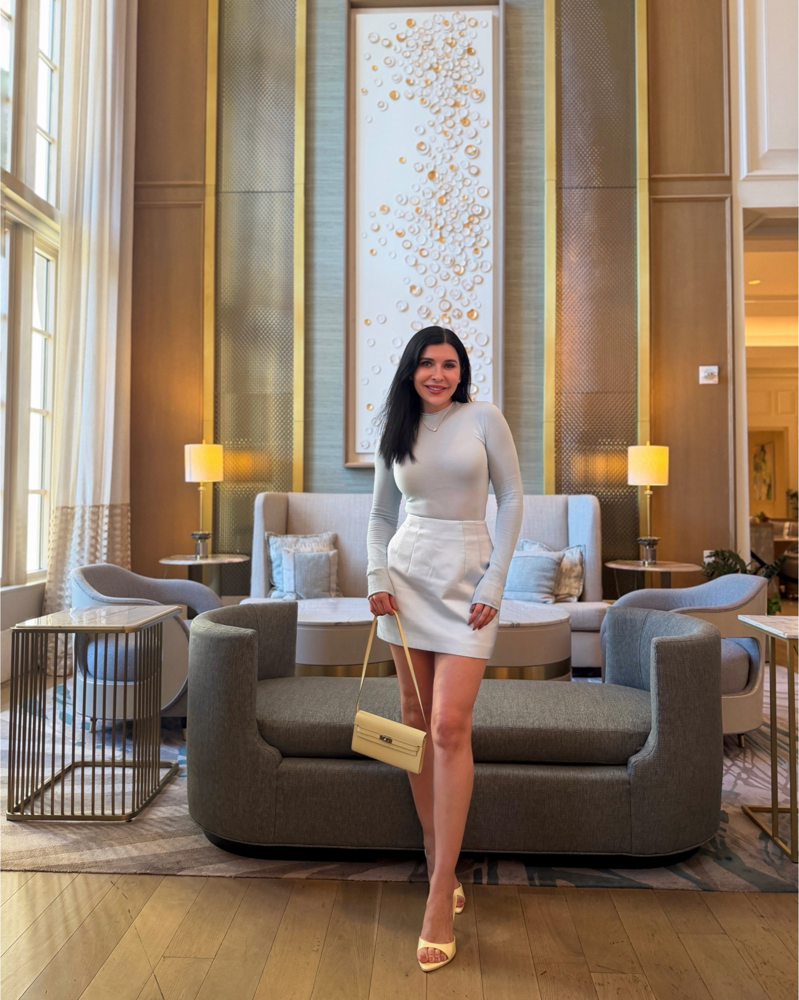 Camila Coelho revolve pastel blue top and satin matching skirt 

#LTKgrwm #LTKdayinmylife #LTKootd