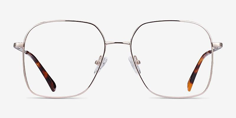 Roman Square Golden Full Rim Eyeglasses | Eyebuydirect | EyeBuyDirect.com
