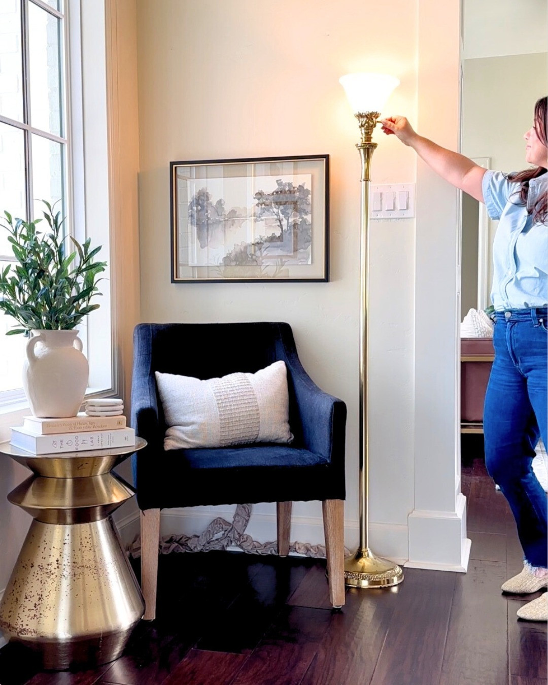 This simple cord cover blends right into the wall and actually stays put — even if the chair shifts. I only needed one, and it made such a difference in our living room. Less than $25, 30-second install. 🙌🏼 

 #LTKHome