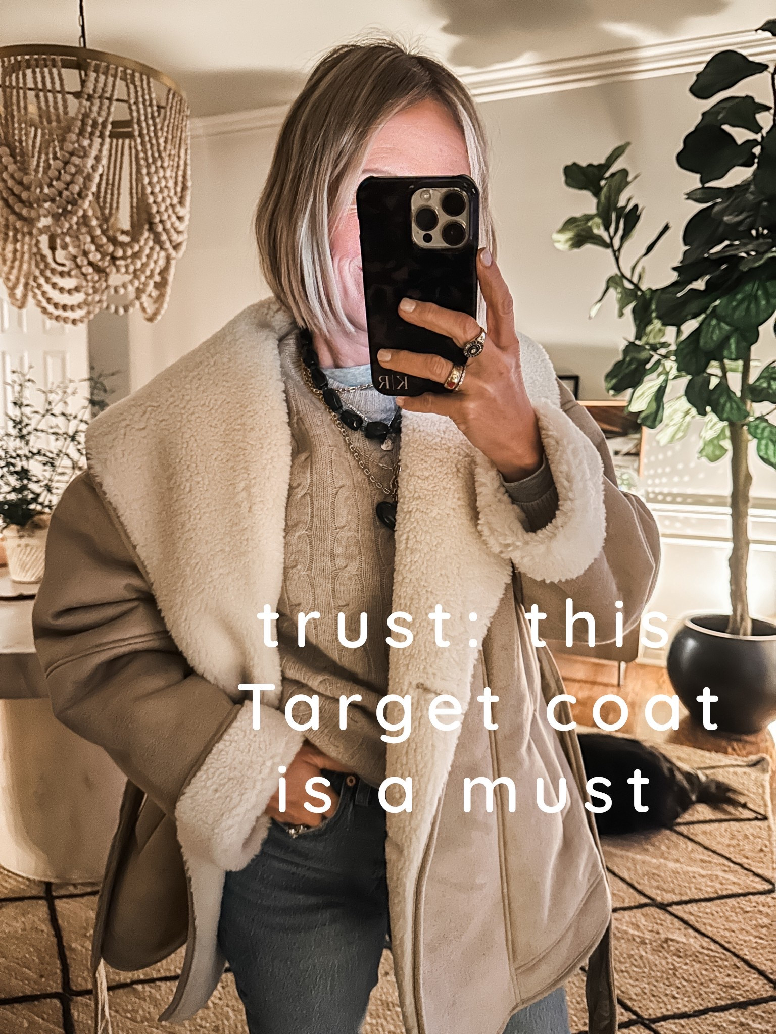 this coat from Target is so good
in an xxs
cashmere sweater is a mens xs


#LTKHoliday #LTKSaleAlert #LTKOver40