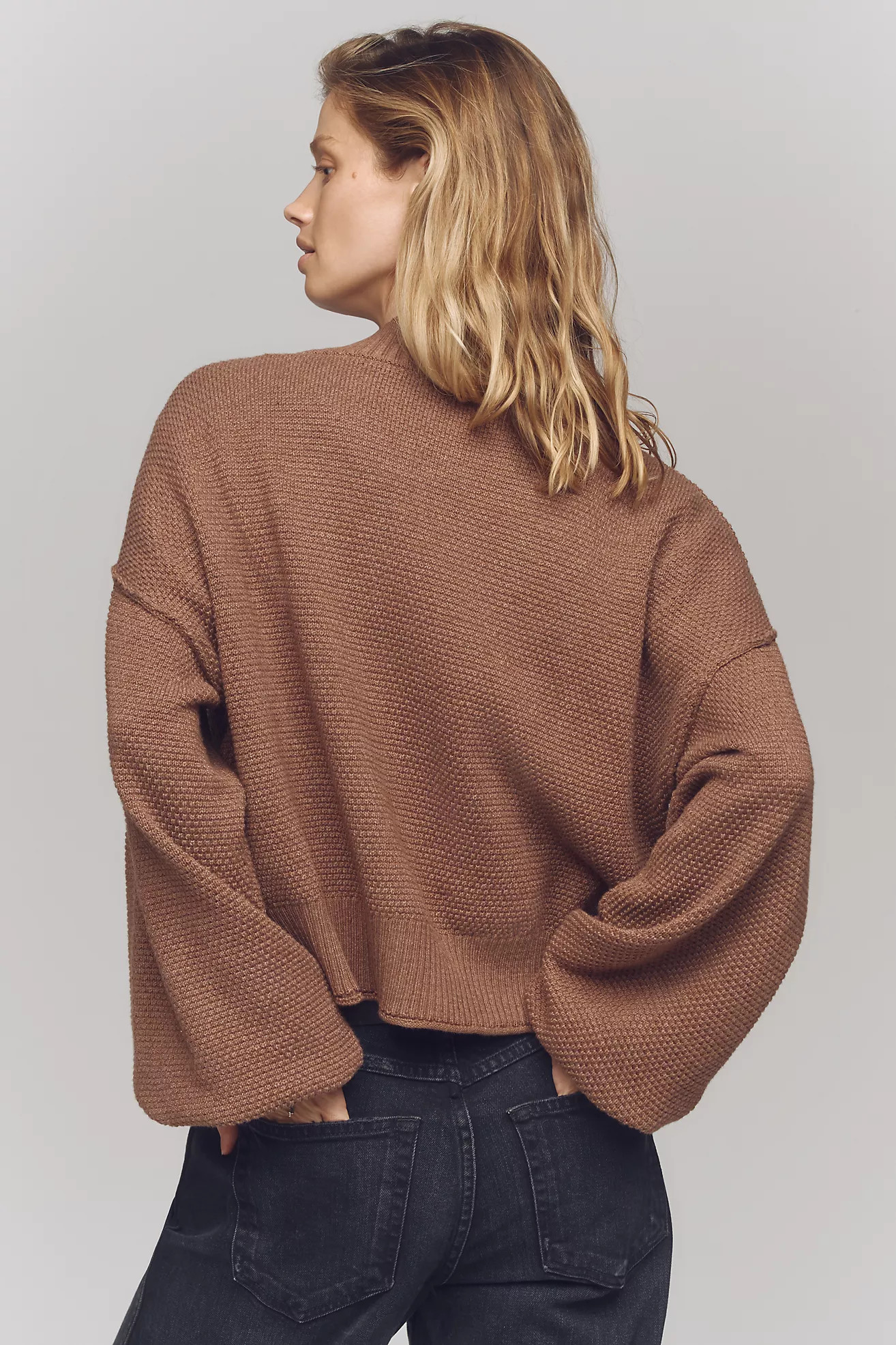 The Livvy Waffle Knit Cardigan Sweater by Flat White | Anthropologie (US)