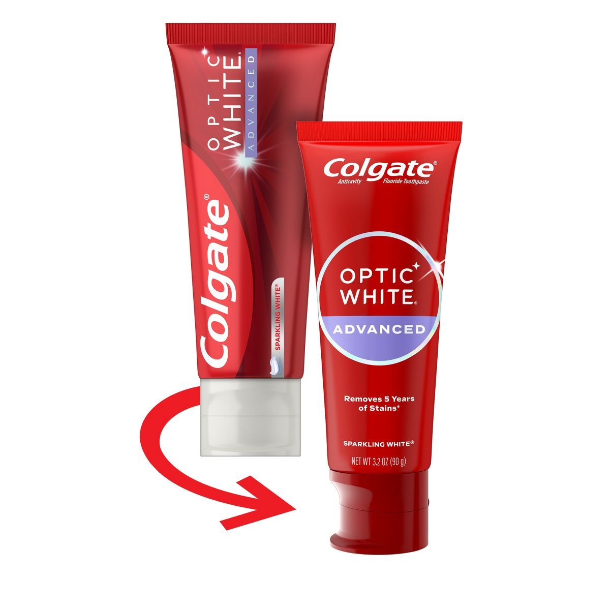 Colgate Optic White Advanced Whitening Toothpaste with Fluoride, 2% Hydrogen Peroxide - Sparkling... | Target