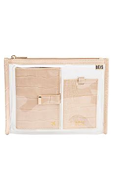 BEIS Passport and Luggage Tag Set in Beige Croc from Revolve.com | Revolve Clothing (Global)