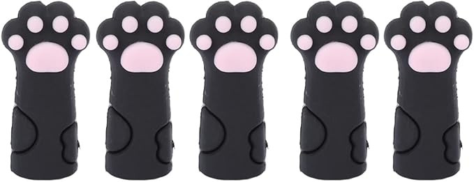 5pcs Cuticle Scissors Cover Protector, Cat Shape Silicone Cuticle Trimmer Protective Sleeve for N... | Amazon (US)