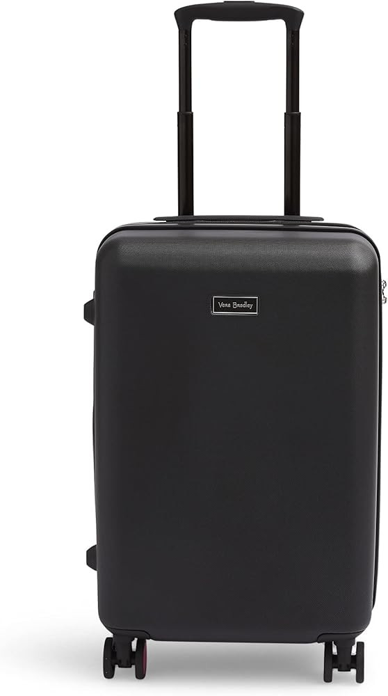 Vera Bradley Women's Hardside Rolling Suitcase Luggage, Black, 22" Carry On | Amazon (US)