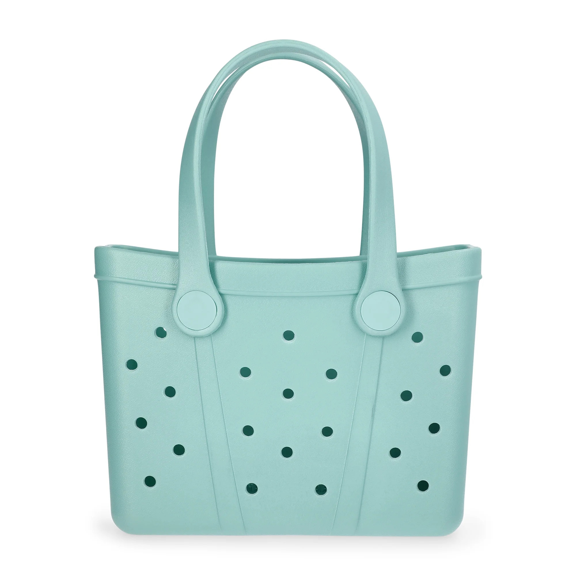 Time and Tru Women's Lightweight Mini Beach Tote Bag, Teal | Walmart (US)